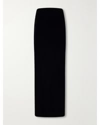 Valentino Garavani - Sable Draped Velvet Maxi Skirt - Lyst