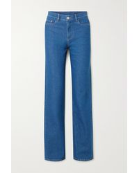 Wandler + Net Sustain Poppy Organic High-rise Straight-leg Jeans - Blue