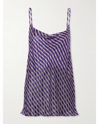 Dries Van Noten - Draped Striped Devoré-Satin Camisole - Lyst
