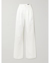 Goldsign - Net Sustain The Edgar Pleated High-Rise Wide-Leg Organic Jeans - Lyst