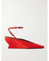 Alaïa - 60 Suede Wedge Pumps - Lyst