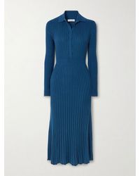 Gabriela Hearst - Robe Midi En Cachemire Et Soie Mélangés Côtelés Ardor - Lyst