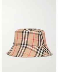 Burberry - Checked Cotton-Blend Twill Bucket Hat - Lyst