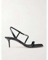 Emme Parsons - Delicat Lizard-Effect Leather Sandals - Lyst