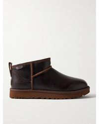 UGG - Classic Ultra Mini Leather Ankle Boots - Lyst