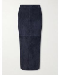 Nour Hammour - Selly Leather Midi Skirt - Lyst