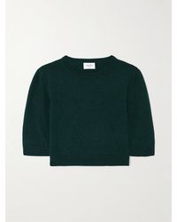 Saint Laurent - Verkürzter Wollpullover - Lyst