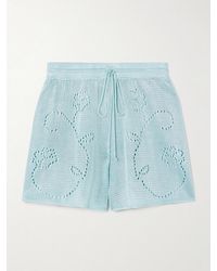 Calle Del Mar - Pointelle-Knit Shorts - Lyst