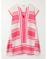 lemlem - Elina Fringed Paneled Striped Cotton Kaftan - Lyst