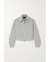 Akris Cropped Wool Jacket - Grey