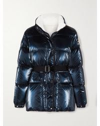 Moncler - Herault Hooded Quilted Padded Glossed-Shell Down Coat - Lyst