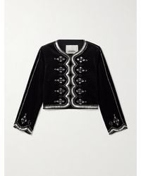 Isabel Marant - Hady Jacke Aus Baumwollsamt Mit Verzierungen - Lyst