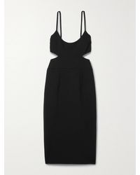 Michael Kors - Cutout Wool-Blend Midi Dress - Lyst
