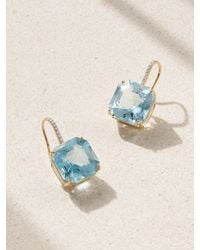 Mateo - 14-Karat, Topaz And Diamond Earrings - Lyst