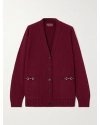 Gucci - Horsebit-Detailed Wool And Cashmere-Blend Cardigan - Lyst