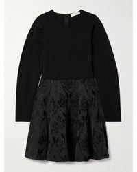 Ulla Johnson - Cara Stretch-Knit And Fil Coupé Mini Dress - Lyst