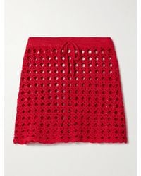 Suzie Kondi - Crete Open-Knit Cotton Mini Skirt - Lyst
