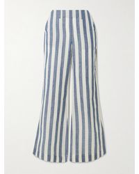 Alix Of Bohemia - Pantalon Évasé En Lin Et Coton Mélangés À Rayures Charlie Sailor - Lyst