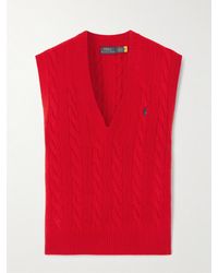 Polo Ralph Lauren - Cable-Knit Wool And Cashmere-Blend Vest - Lyst