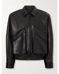 Magda Butrym - Textured-Leather Biker Jacket - Lyst