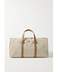 Paravel Main Line Duffel Leather-trimmed Canvas Weekend Bag - Natural