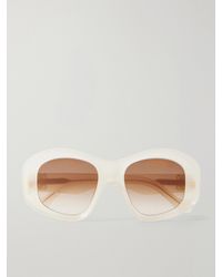 Loewe - Anagram Round-Frame Tortoiseshell Acetate Sunglasses - Lyst