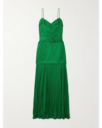 Rebecca Vallance - Bailey Maxikleid Aus Crêpe Mit Plissee Und Gürtel - Lyst