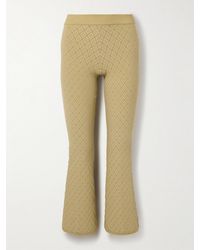 High Sport - Kick It Cropped Cotton-Blend Jacquard Flared Pants - Lyst