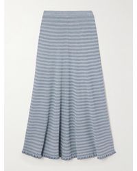 Proenza Schouler - Stina Striped Knitted Midi Skirt - Lyst