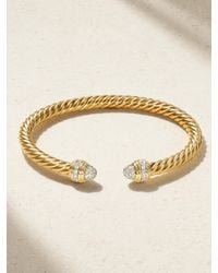 David Yurman - Cable 18-Karat Diamond Cuff - Lyst