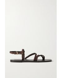 A Emery + Matteau Corfu Slingback-sandalen Aus Geflochtenem Leder - Braun