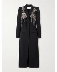 Dries Van Noten - Fringed Embellished Wool And Mohair-Blend Twill Coat - Lyst