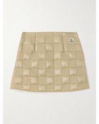 Moncler - Mini-Jupe Matelassée En Tissu Technique À Appliqué - Lyst