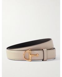 Gucci - Horsebit-Detailed Textured-Leather Belt - Lyst