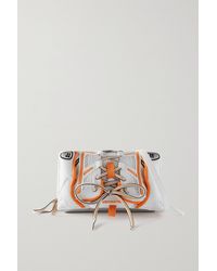 Balenciaga Sneakerhead Mini Schultertasche Aus Leder Mit Mesh-besätzen Und Verzierungen - Weiß