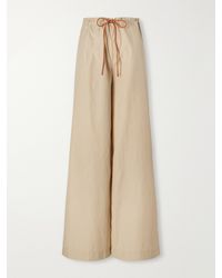 Kallmeyer - Wesley Striped Cotton-Taffeta Wide-Leg Pants - Lyst
