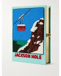 Olympia Le-Tan - Jackson Hole Embroidered Appliquéd Canvas Clutch - Lyst