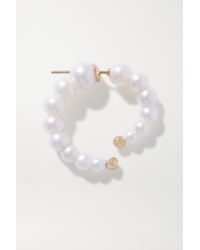 Anissa Kermiche Pearl Swirl 14-karat Gold Pearl Single Earring - White