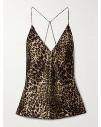 Nili Lotan - Emile Top Aus Seide Mit Leopardenprint - Lyst