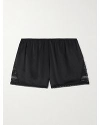 Eres - Short En Satin De Soie À Finitions En Dentelle Devoilee - Lyst