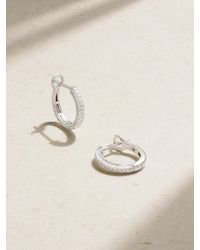 Roxanne First - Creolen Aus 14 Karat Weißgold Mit Diamanten - Lyst