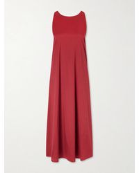 Max Mara - Seta Cotton-Blend Taffeta Maxi Dress - Lyst