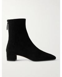 Aquazzura - Saint Honoré 35 Suede Ankle Boots - Lyst