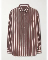 Matteau - Striped Organic Cotton-Poplin Shirt - Lyst