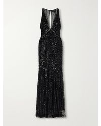 Jenny Packham - Atlas Embellished Cut-Out Satin Gown - Lyst