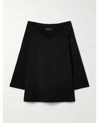 Brandon Maxwell - The Zayna Off-The-Shoulder Wool-Blend Mini Dress - Lyst