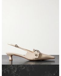 Aeyde - Davina Slingback-Pumps Aus Leder Mit Schnallen - Lyst