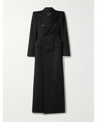 Balenciaga - Hourglass Double-Breasted Wool-Twill Coat - Lyst