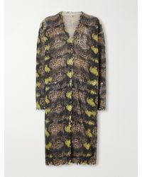 R13 - Distressed Animal-Print Cashmere Cardigan - Lyst