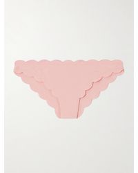 Marysia Swim - Antibes Scalloped Recycled-Seersucker Bikini Briefs - Lyst